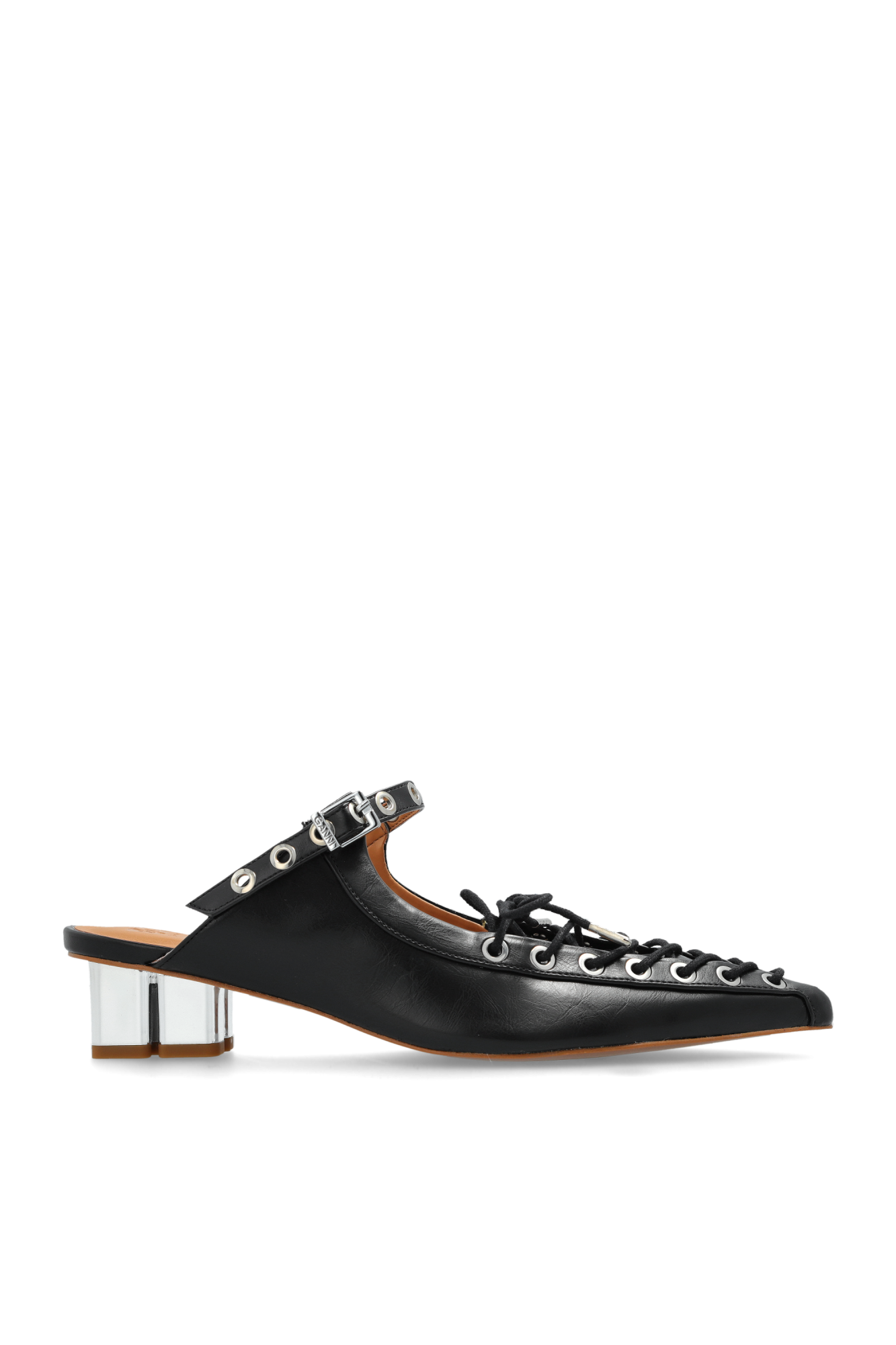GANNI エコレサヒルミュル S29664929 135 Ganni Eco leather heeled mules | Women's Shoes | Vitkac